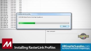 Adding Profiles to Mimaki RasterLink  All Graphic Supplies [upl. by Dranel]