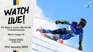 Alpine Junior World Ski Championships Mens SuperG  Chatel  France  January 31st [upl. by Enneira139]