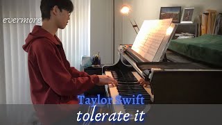 Taylor Swift tolerate it from evermore  Piano Cover by Jin Kay Teo [upl. by Yhtomot]