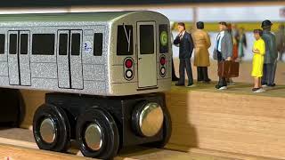 Munipals MTA R68 G Train amp R40 F Train At 7th Avenue  Subway Mini Clip Trainman6000 [upl. by Llednav]