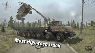 Spintires Mudrunner Most Hightech Vehicle  Kirovets 12x12 truck [upl. by Nachison761]