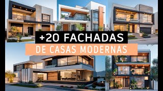 20 FACHADAS MODERNAS de CASAS PEQUEÑAS  FACHADAS BONITAS y sencillas [upl. by Nelly]