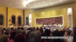 Banda dos Fuzileiros tocam Hino Nacional na Igreja de N S Aparecida [upl. by Branscum296]