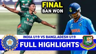 India Vs Bangladesh U19 Asia Cup Match 15 Final Full Highlights 2024  IND VS SL [upl. by Krasnoff]