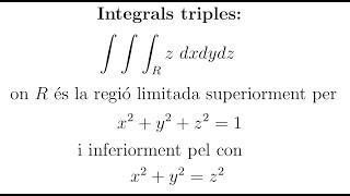 Càlcul en diverses variables  Integrals triples  Cilindriques 2 [upl. by Eiznyl]