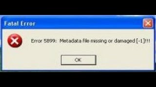 como resolver o Error 5899 Metadata file missing or damaged 4  hellstrike [upl. by Lakin466]