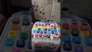 Unboxing ohuhu markers 48 pcs ohuhu shorts [upl. by Feil185]