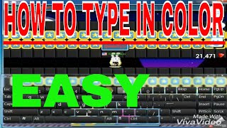 Growtopia Easy How to type in Color PC [upl. by Abey]