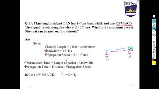 Numerical Part1 CSMACD amp Slotted ALOHA  Sandeep Gupta  SISTec Gandhi Nagarmp4 [upl. by Abbye95]