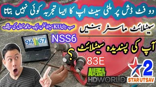 Nss6TataskyAirtel108°E With D2h Videocone 2Feet Dish Setting  Multi Lnb Setup With 2Feet Dish [upl. by Staal380]