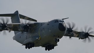 RAF Airbus A400M Lands  Pease ANGB PSM [upl. by Fremont]