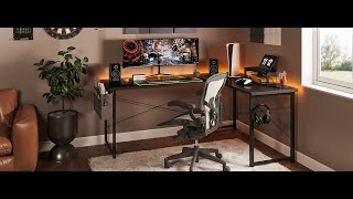 ODK L Shaped Desk with Monitor Shelf  Install Video [upl. by Elyrpa]