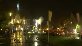 Procession Mariale aux flambeaux at the Sanctuaire de Lourdes  27 September 2024 [upl. by Atteynek]