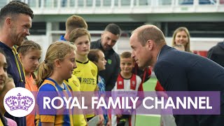 Prince William Visits St Georges Park on 10th Anniversary [upl. by Ocsisnarf878]