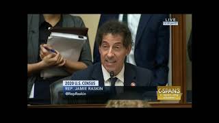 Raskin Questions Wilbur Ross About Census Citizenship Question [upl. by Cirdec]