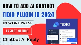 How to Add an Free AI Chatbot to WordPress Website2024  Tidio Plugin [upl. by Nylrehc]