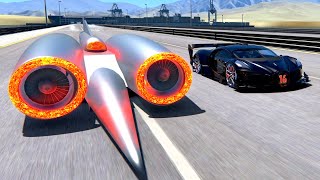 Thrust SSC GTR vs Bugatti Black Devil VGT at Speciale Stage Route X [upl. by Martinsen546]