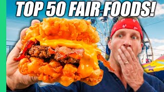 Must Try Before You Die USAs TOP 50 INSANE Fair Foods [upl. by Aelsel349]