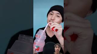 Mr lee drinking strawberry juice 🥤 [upl. by Acirre]