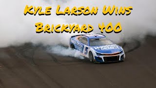 Kyle Larson Wins Brickyard 400 Race Review [upl. by Hakon]