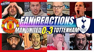 MAN UNITED FANS DEJECTED😔REACTION TO MAN UNITED 03 TOTTENHAM  2425 PREMIER LEAGUE [upl. by Ahsikahs]