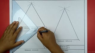 EL TRAZADO DE LOS TRIÁNGULOS EQUILÁTERO ISÓSCELES Y ESCALENO [upl. by Knute158]