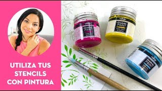 Cómo poner un stencil con pintura ⎮30DST Día 16 [upl. by Eleahcim]