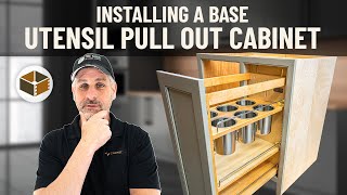 Installing a Base Utensil Pull Out Cabinet  RTA Cabinet Assembly [upl. by Vlada128]