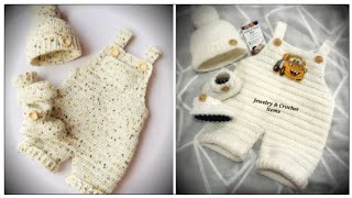 Very Easy Crochet Baby RomperFree Tutorial 03 month [upl. by Uticas]