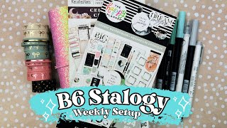 B6 Stalogy Planner Setup  Plan with Me Bullet Journal Planner with Happy Planner Stickers  PWM [upl. by Bondie390]