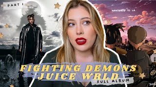 fighting demons  juice wrld full album reaction ⚡️ music amp makeup  part 1 [upl. by Alleciram]