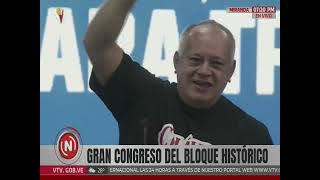 Diosdado Cabello en el Gran Congreso del Bloque Histórico 15 noviembre 2024 [upl. by Jeramie892]