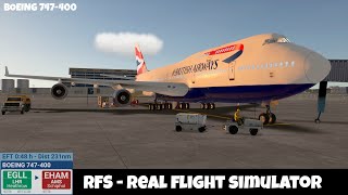 RFS  Real Flight Simulator  LondonHeathrow to AmsterdamSchiphol Full Flight With ATC calls [upl. by Delly829]