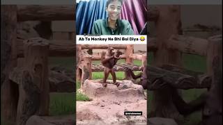 Ab To Bandar 🐒 ne bhi bol diya 🤣 Wait For End Shorts ytshorts funny kreactionworld9l [upl. by Nytsirt]