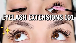 EYELASH EXTENSIONS 101  Everything You NEED To Know About Eyelash Extensions [upl. by Warrenne949]