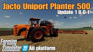 Jacto Uniport Planter 500  FS22 UPDATE for all platforms [upl. by Risser231]