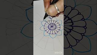 how to draw 💙 mandala art for beginners  blue mandala art for beginners easy shorts mandalaart [upl. by Cecilio]