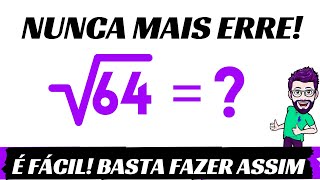 Como calcular Raiz Quadrada de 64 RÁPIDO ASSIM [upl. by Downe]