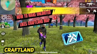 how to make unlimited likes craftland map  how to make craftland map  ff craftland beginer guide [upl. by Carpio431]