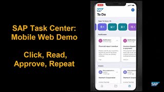 SAP Task Center – Click Read Approve Repeat [upl. by Nimzzaj447]