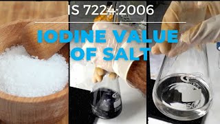 Determination of Iodine ppm in Iodized SaltA Complete Procedure IS 72242006 [upl. by Nanor]