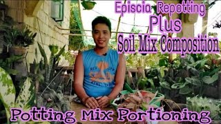 Episcia Repotting  Soil Mix Composition  Soil portioning  Techniques and Tips [upl. by Yenruoc]