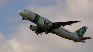 Airbus A320 Transavia take off at Paris Orly Airport [upl. by Ana542]