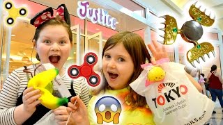 BFFs SHOPPING FUN SQUISHIES FIDGET SPINNERS JUSTICE  Shopping Mall Fun Vlog  Sedona Fun Kids T [upl. by Acinorav]