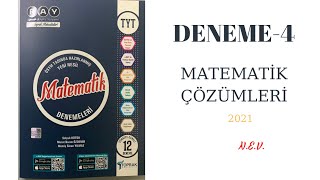 TOPRAK YAYINLARI TYT MATEMATİK 4DENEME ÇÖZÜMLERİ [upl. by Llennoc147]