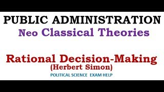 RATIONAL CHOICE THEORY OF DECISION MAKING BY HERBERT SIMON [upl. by Sivi]