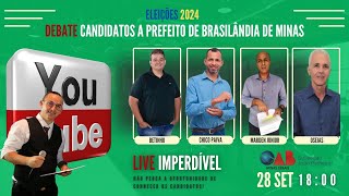 DEBATE CANDIDATOS A PREFEITO DE BRASILÂNDIA DE MINAS [upl. by Nojad]