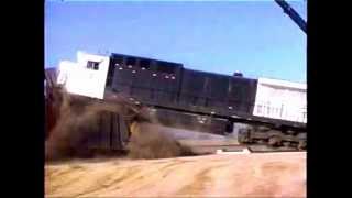 Freight Locomotive Collision with Stationary Hopper Car [upl. by O'Neil]