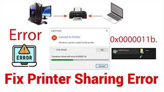 Fix the Error code 0x000011b and Share your printer with all Computers [upl. by Anisamot743]