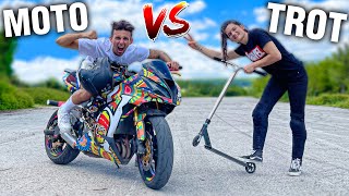 ON ÉCHANGE NOS SPORTS  TROTTINETTE VS MOTO 9 Ft lezitow [upl. by Huberty]